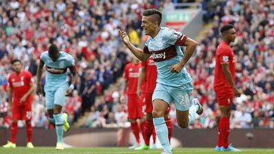 Manuel Lanzini has become a key part of Slaven Bilic's West Ham squad since moving on loan from Al Jazira. Carl Recine / Reuters