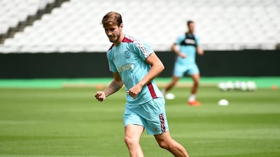 Havard Nordtveit of West Ham United in action during the West Ham United training session at Queen Elizabeth Olympic Park on August 3, 2016 in London, England. (Photo by Tom Dulat/Getty Images).