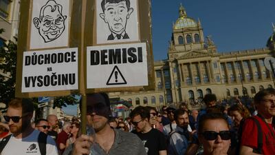 The protest has been described by some as the largest in the country since the fall of communism. AFP