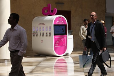Dubai-based telco du launched in 2007. The company’s mobile customer base hit eight million subscribers in the second quarter of this year. Randi Sokoloff / The National