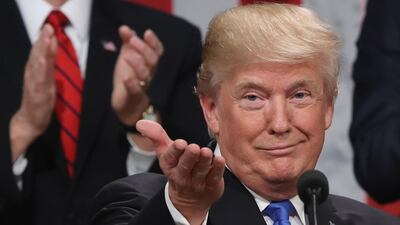 US president Donald Trump delivers his first State of the Union address in Washington / Reuters