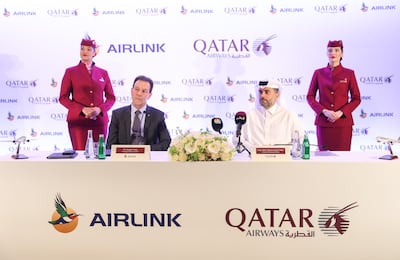 Qatar Airways acquired a 25 per cent stake in Southern Africa’s regional carrier Airlink, cementing its ambitions to further develop its operations across the African continent. Photo: Qatar Airways