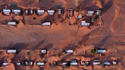 It includes rows of houses and a mosque, and dates from around the 1970s and 1980s. AFP