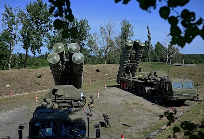 S-400 air defence systems are tested in a training exercise at a military base in Kaliningrad, Russia. Reuters