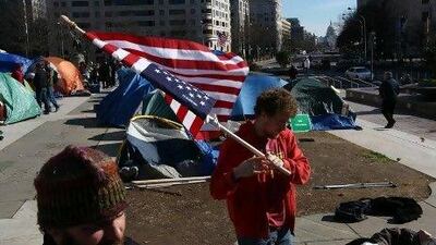 Occupy activists prepare for a January 30 deadline to leave the encampment at Freedom Plaza. While their numbers have thinned since the eviction, their message has started to resonate in mainstream politics.