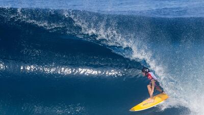 Australian surfer Liam O'Brien during the first day of the Billabong Pipeline Pro on the north shore of Oahu, Hawaii. AFP