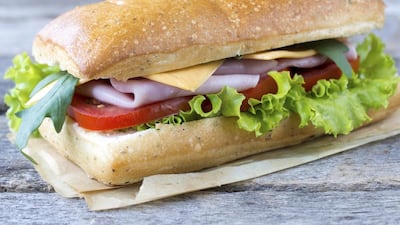 Single Italian panini sandwich with focaccia bread. iStockphoto.com