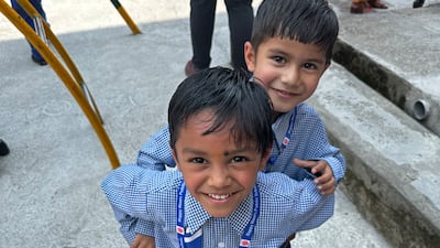 There are more than 350 boys and girls at the school, with 17 classrooms in the three-storey building