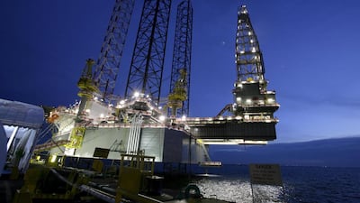 The Seadrill 3 oil rig in Singapore. The driller's shares have plunged amid rumours it will file for Chapter 11. Luis Enrique Ascui / Reuters