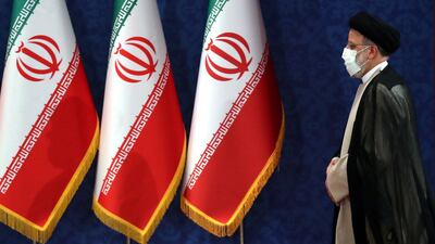 Iranian President-elect Ebrahim Raisi ahead of his first press conference this week after winning the presidential election. EPA