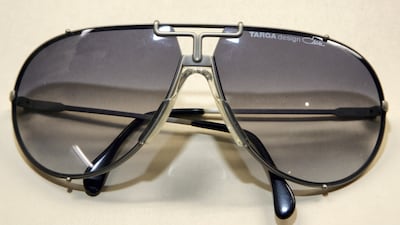 Michael Jackson's aviator-style Targa sunglasses. Photo by Ethan Miller / Getty Images