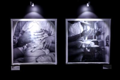 Ali's works are unframed to enhance their texture. Victor Besa / The National