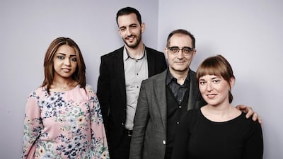 From left, the cast member Souhir Ahmed Riadh, the executive producer Joell Jent, the director Samir and the editor Sophie Brunner of Iraqi Odyssey at the 2014 Toronto International Film Festival. Maarten de Boer / Getty Images
