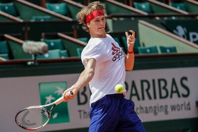 Alexander Zverev is the second seed and could face Rafael Nadal in the French Open final. Thomas Samson / AFP