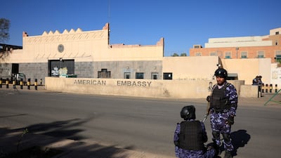 The shuttered US embassy compound in Sanaa, Yemen. EPA