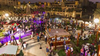 The Christmas market at Madinat Jumeirah. Courtesy Madinat Jumeirah