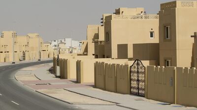 AL FALAH, ABU DHABI, UNITED ARAB EMIRATES - May 31, 2012: The Al Falah government housing project by Aldar..( Ryan Carter / Crown Prince Court - Abu Dhabi )