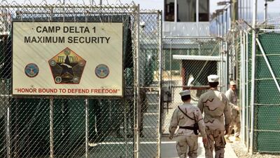 The Pentagon said 61 detainees now remain at the US Guantanamo Bay detention centre. Brennan Linsley / AP Photo