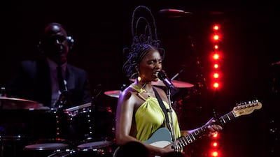 Mereba performs at the BET Awards. AP