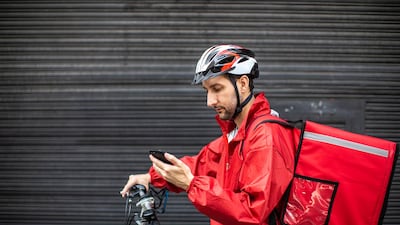 There were 5,787 motorbike licences applications to Dubai's transport authority in 2019, as delivery firms expanded their fleets to keep up with demand. Getty Images