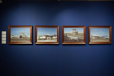 Ahmed Muqeem depicts the evolution of Kuwait’s international airport. Courtesy of ASCC