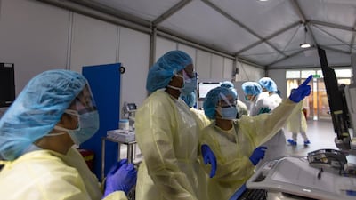 Cleveland Clinic Abu Dhabi has erected a tent outside its emergency department to screen patients for symptoms of Covid-19. CCAD