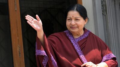 Tamil Nadu chief minister J Jayalalithaa was convicted of corruption charges on September 27. AFP Photo