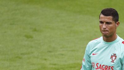Portugal's Cristiano Ronaldo attends a training session ahead of his team's Euro 2016 Group F match against Hungary. Christian Hartmann / Reuters / June 20, 2016
