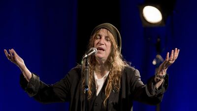 Patti Smith will perform at the opening night of Abu Dhabi Art. Alain Locard / AFP