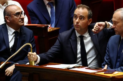 French Interior Minister Laurent Nunez, left, and Prime Minister Sebastien Lecornu have pushed back against criticism of the state's response to the protests. Reuters