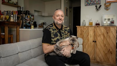 David Spours is a British graphic designer who lives in Damac Hills 2. All photos: Antonie Robertson / The National