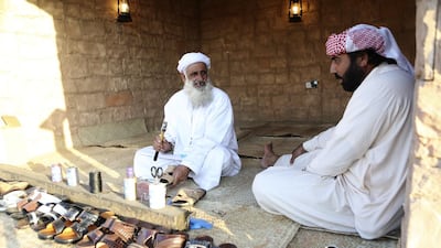 A cobbler makes a sandal. Sarah Dea / The National