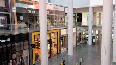 Brookfield Plaza, a shopping mall in Manhattan's Financial District. Consumer spending in the US and around the world will only rebound gradually even after pandemic restrictions are lifted. Getty Images/AFP