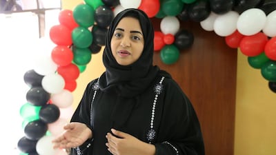 “I can serve the nation by applying what I already studied,” says Hind Al Ameri, a student from Abu Dhabi University. Photos Fatima Al Marzooqi / The National