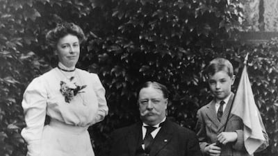 28. Helen Herron Taft, left, was the wife of William Howard Taft, centre. She served as First Lady from 1909 to 1913. Getty Images