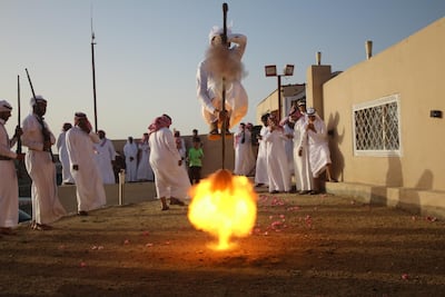 Tribes gather at the Rose Festival in Taif. Courtesy Abdulrahman Al Deghailby