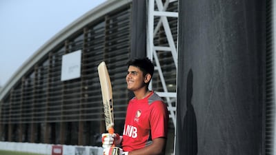 Aryan Lakra led from the front with bat and ball as the UAE qualified for next year's Under 19 World Cup. Chris Whiteoak / The National