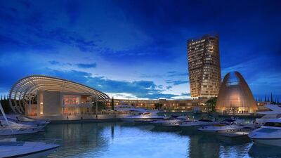 A rendering of Ayia Napa Marina and its yacht club in Cyprus. Courtesy Ayia Napa Marina