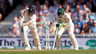Ben Stokes is cleaned bowled by Australia spinner Nathan Lyon. PA