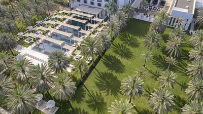 New palms trees have been planted at The Chedi Muscat. Courtesy GHM Hotels
