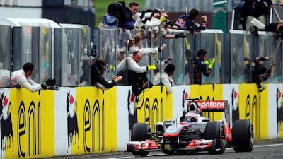 Jenson Button, the McLaren driver, says he is addicted to winning and will continue to challenge for more Formula One championships.