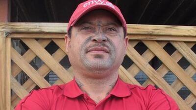 Rex Timu, president of the Hastings chapter of the Mongrel Mob, a Maori gang in New Zealand. Kathy Marks for The National