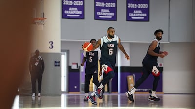 The USA basketball team at NYU Abu Dhabi.
