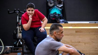 Evn Mr Al Sakka's son Abdulvahab gets involved, despite suffering from special needs. Victor Besa / The National