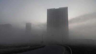 The National Centre of Meteorology released a red weather alert until at least 10.30am. Antonie Robertson / The National