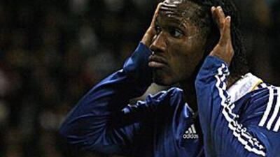 Didier Drogba celebrates scoring Chelsea's second goal against Juventus.