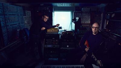 Ed Simons, left, and Tom Rowlands of The Chemical Brothers. The British duo released their eighth studio album, Born in the Echoes, last year after a five-year silence. Hamish Brown