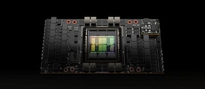 H100, Nvidia's latest GPU optimised to handle large artificial intelligence models used to create text, computer code, images, video or audio. Reuters