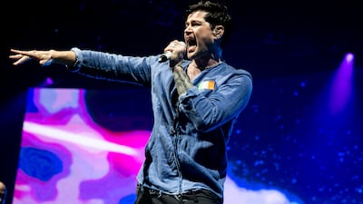 The Script singer Danny O'Donoghue performs on stage at Motorpoint Arena on March 10, 2020 in Cardiff, Wales. Photo: Mike Lewis Photography/Redferns