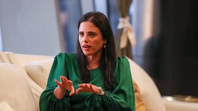 Israeli Interior Minister Ayelet Shaked during her exclusive interview with The National. Khushnum Bhandari / The National